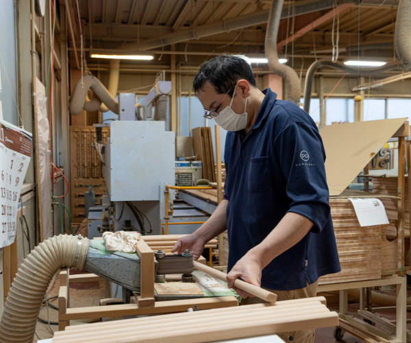 岡山のヤマサキ工場・木材を扱う作業場