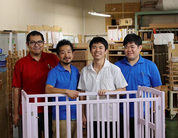 ベビーベッド（ピンク・ブルー・グレー・ラベンダー）オリジナルカラー